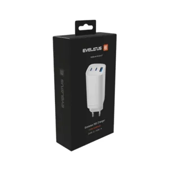 Адаптер зарядно EVELATUS USB-C1/USB-C1/USB-A 65W