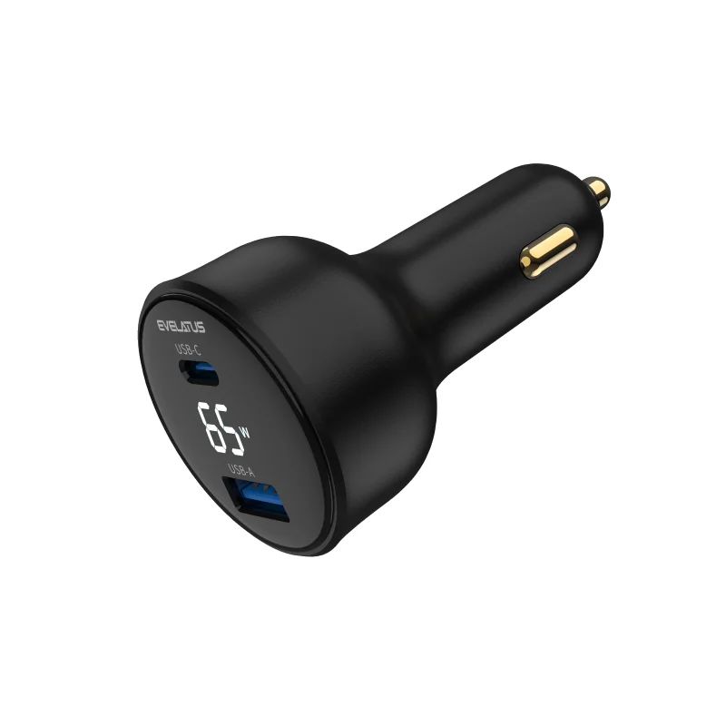 Зарядно за кола EVELATUS USB-A/USB-C 65W