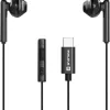Слушалки EVELATUS Crystal clear sound жични Type C Black