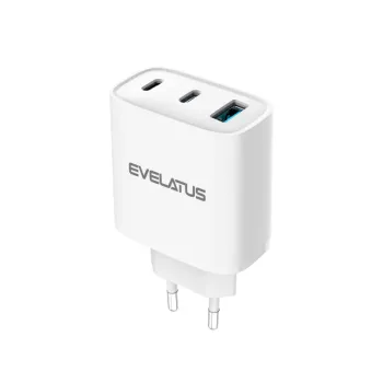 Адаптер зарядно EVELATUS USB-C1/USB-C1/USB-A 45W