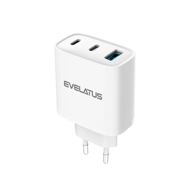 Адаптер зарядно EVELATUS USB-C1/USB-C1/USB-A 45W