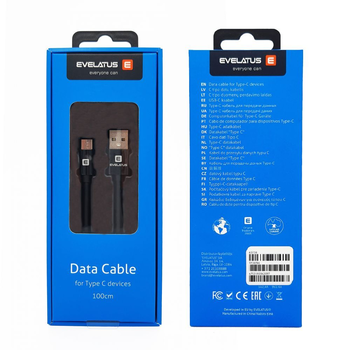 EVELATUS Data Кабел Type-C devices TPC07 Black