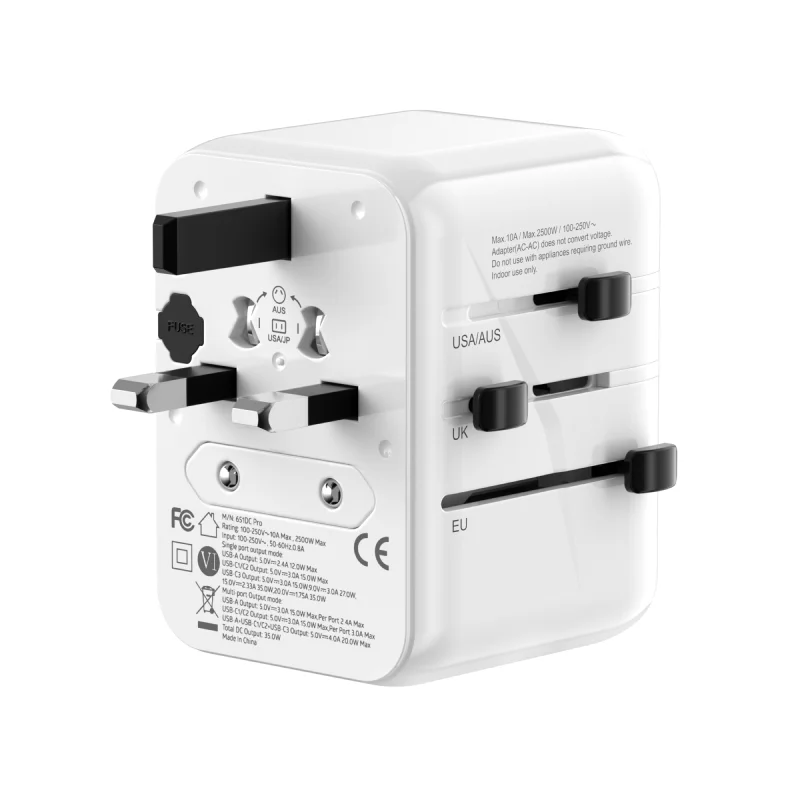 Адаптер зарядно EVELATUS 35W 1PD & 2Type-C & 2USB Универсално