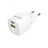 Адаптер зарядно EVELATUS USB-A and USB-C 30W White