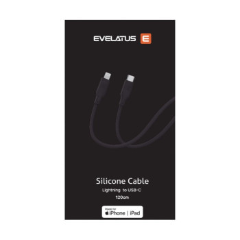 Кабел Apple Evelatus Silicone USB C to Lightning 1.2M (MFI10CL) Grey