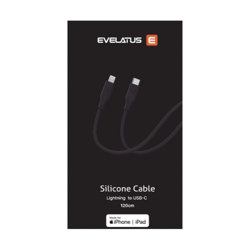 Кабел Apple Evelatus Silicone USB C to Lightning 1.2M (MFI10CL) Grey