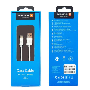 EVELATUS Data Кабел Type-C devices TPC07 White