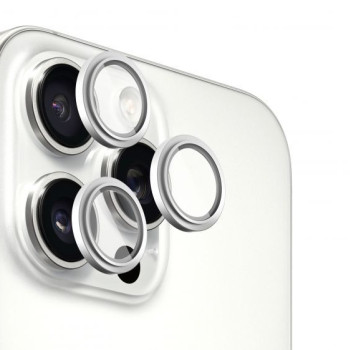 Протектор за камера iPhone 16 Pro/iPhone 16 Pro Max EVELATUS White