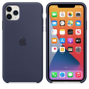 Оригинален силиконов калъф IPHONE 11 PRO MWYJ2ZM/A Тъмно син
