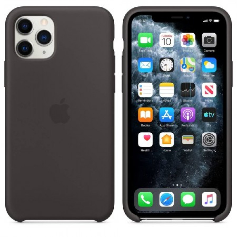 Оригинален силиконов калъф IPHONE 11 PRO MAX MX002ZM/A Черен
