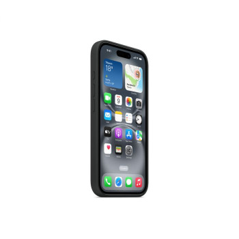 Оригинален силиконов калъф IPHONE 16 Black MagSafe