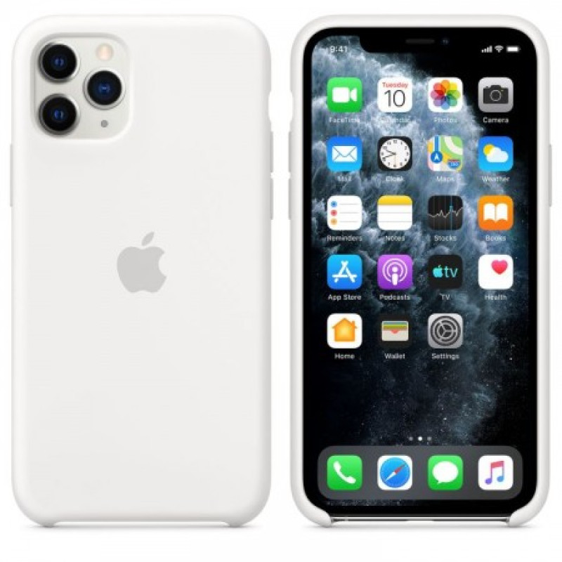 Оригинален силиконов калъф IPHONE 11 PRO MAX MWYX2ZM / A Бял
