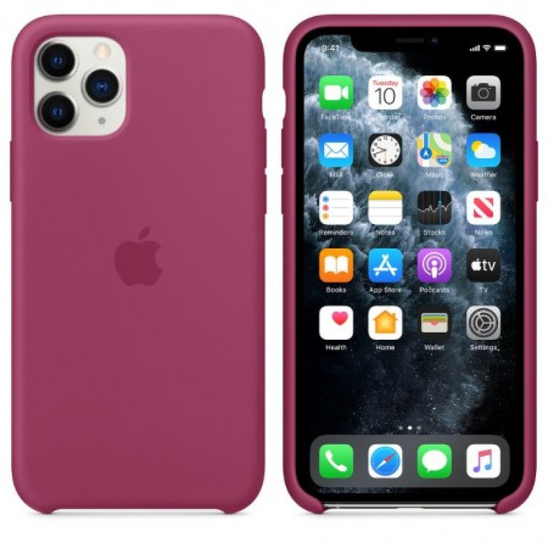 Оригинален силиконов калъф IPHONE 11 PRO MAX MXM82ZM/A Бордо