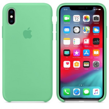 Оригинален силиконов калъф IPHONE XS MVF52Z/A Мента